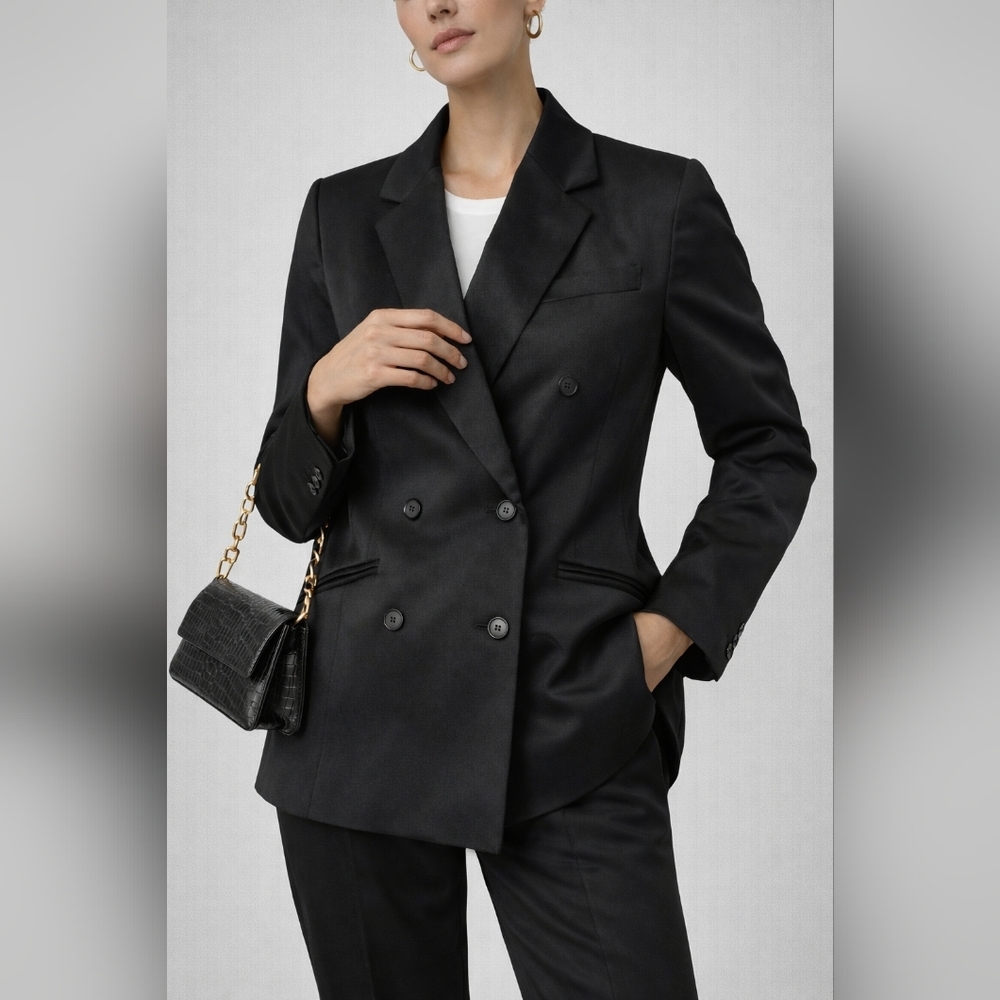 Kenzo Paris Vintage Women's Black Double-Breasted Blazer